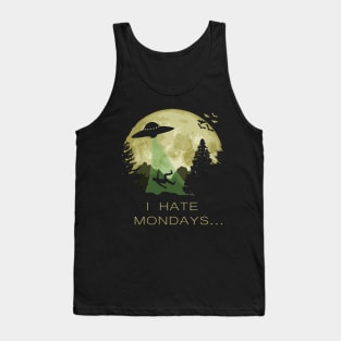 I Hate Mondays Alien Abduction Tank Top